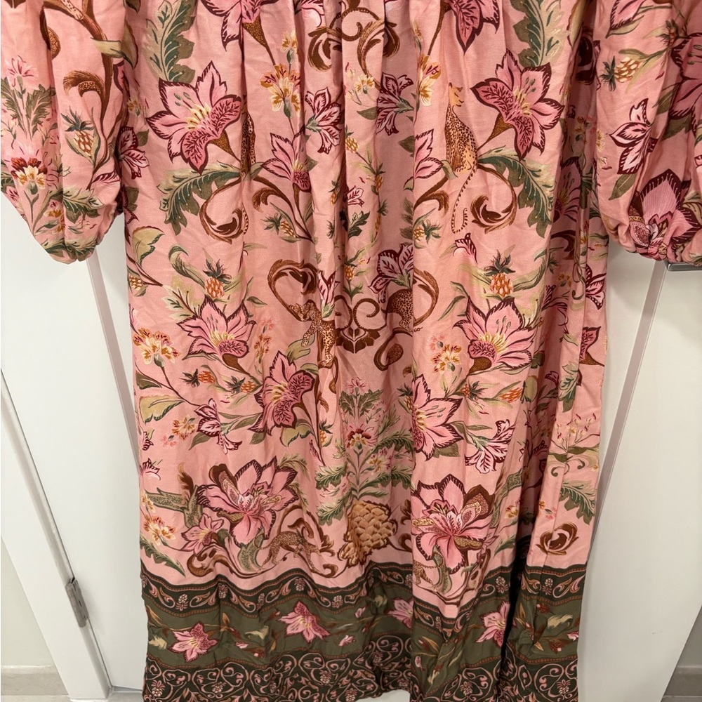 Farm Rio x Barbour Alice Floral Leopard Maxi Dress Size Medium - Picture 15 of 16